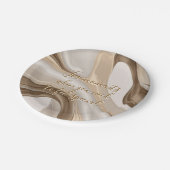 Rond papier bord in stijlvolle graphics (Gekanteld)