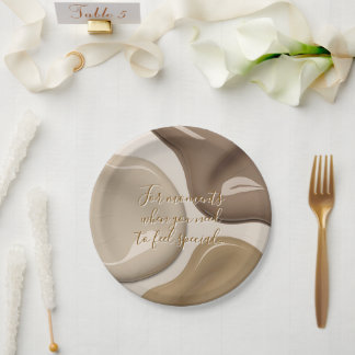 Rond papier bord in stijlvolle graphics