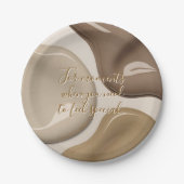 Rond papier bord in stijlvolle graphics (Voorkant)