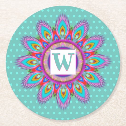 Rond papier onderzetter psychedelische aangepaste (Voorkant)