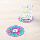 Rond papier onderzetter psychedelische aangepaste  (Insitu)