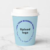 Rond patroonmerk voor zakelijk merk Teksten over l Papieren Bekers (Achterkant)