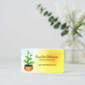 Rond Plant kinderkamer Visitekaartjes Sjabloon (Staand voorkant)