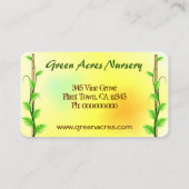 Rond Plant kinderkamer Visitekaartjes Sjabloon (Achterkant)