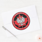Rond Polska Canada Leaf Ronde Sticker (Envelop)