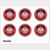 Rond Polska Canada Leaf Ronde Sticker (Vel)