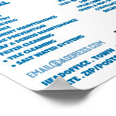 Rond poolontwerp, reinigingsservice voor zwembad poster (Hoek)