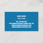 Rond poolontwerp, zwemblawerreiniger visitekaartje (Achterkant)