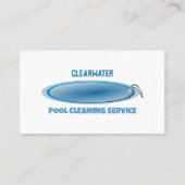 Rond poolontwerp, zwemblawerreiniger visitekaartje (Voorkant)