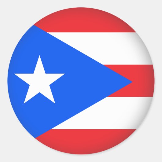 Rond Puerto Rico Ronde Sticker (Voorkant)