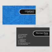 Rond rand Label - Blauw tapijt (Voorkant / Achterkant)