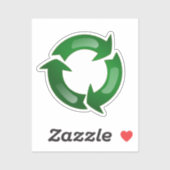 Rond recyclingsymbool sticker (Vel)