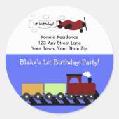 Rond retouradres Label Planes & Treinen (Voorkant)