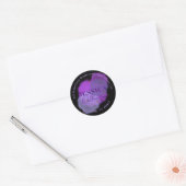Rond retouradreslabel Paarse Roze Sterrengids Ronde Sticker (Envelop)