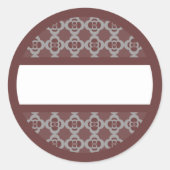 Rond Retro Rood Label (Voorkant)