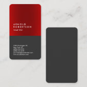 Rond rood streep grijs professioneel Visitekaartje (Voorkant / Achterkant)