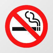 Rond rookvrij huis of bedrijf raamsticker (Vel)