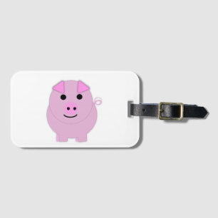 Rond roze bleekachtig bagagelabel