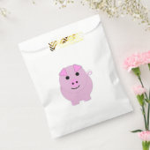 Rond roze bleekachtig bedankzakje (Gezegeld)