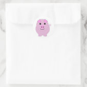 Rond roze bleekachtig ronde sticker (Tas)