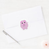 Rond roze bleekachtig ronde sticker (Envelop)