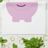 Rond roze bleekachtig theedoek (Gevouwen)