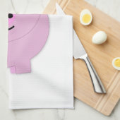 Rond roze bleekachtig theedoek (Quarter Fold)