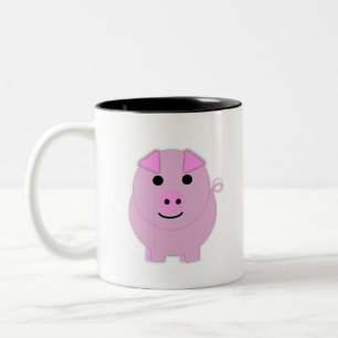 Rond roze bleekachtig tweekleurige koffiemok