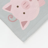 Rond roze roze roze patroon fleece deken (Hoek)