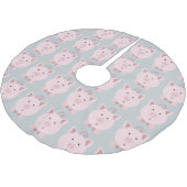 Rond roze roze roze patroon kerstboom rok (Gekanteld)