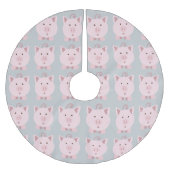 Rond roze roze roze patroon kerstboom rok (Voorkant)