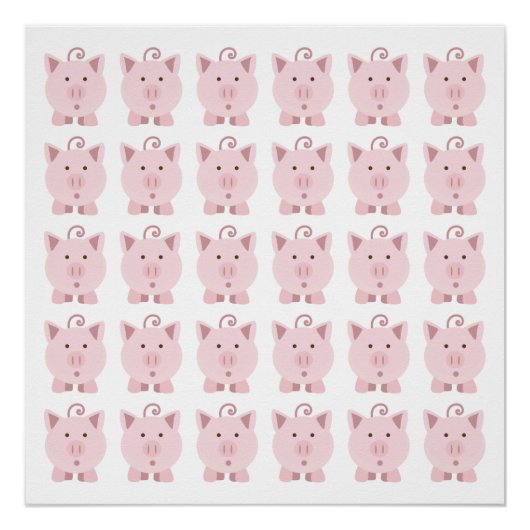Rond roze roze roze patroon poster (Voorkant)