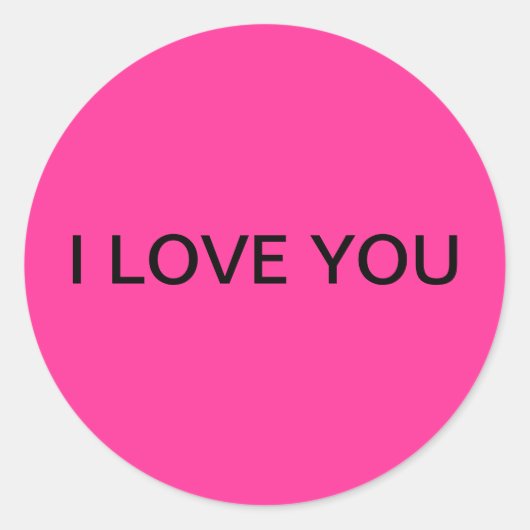 Rond roze Sticker (Voorkant)