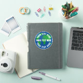 Rond save planet earth aangepaste vinyl stickers (iPad Cover)