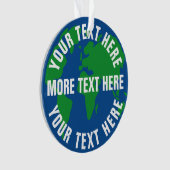 Rond save planet earth wereldkaart acryl ornament (voorkant)