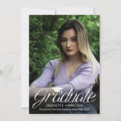 Rond script voor/achter foto-Afstuderen Kaart (Voorkant)