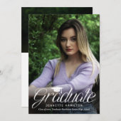 Rond script voor/achter foto-Afstuderen Kaart (Voorkant / Achterkant)