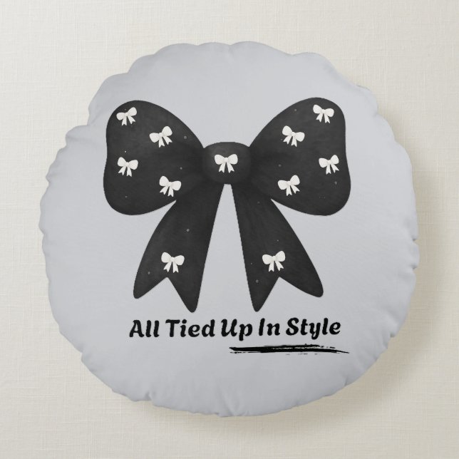 Rond sierkussen 'All Tied Up In Style' Kussen (Voorkant)