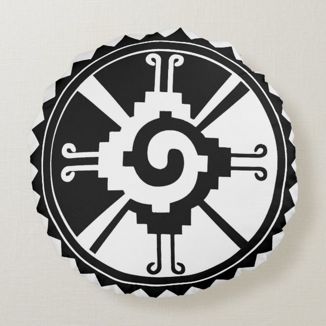 Rond Sierkussen Mayan Hunab Ku Rond Kussen (Achterkant)