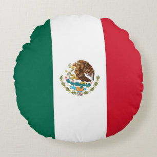 Rond Sierkussen met Mexicaanse vlag Rond Kussen