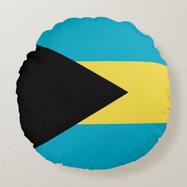 Rond Sierkussen met vlag van Bahama's Kussen (Voorkant)
