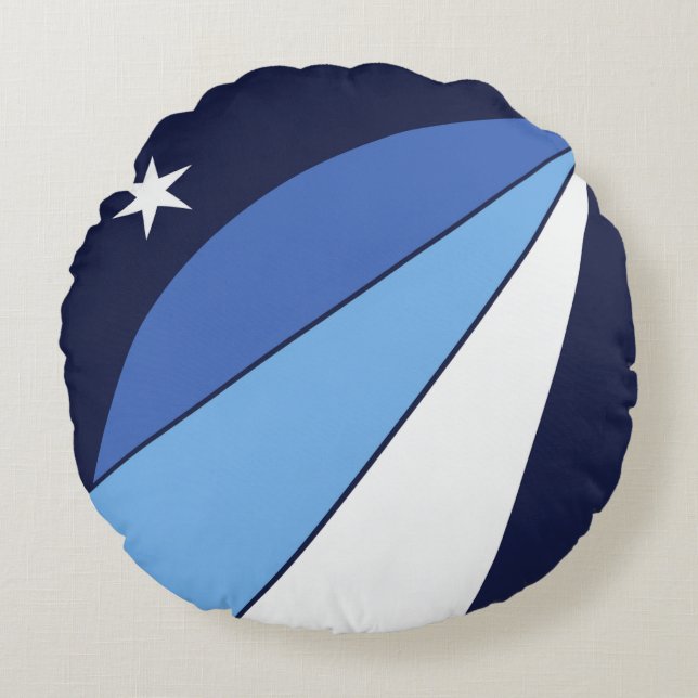 Rond Sierkussen met vlag van Columbia, SC Kussen (Voorkant)