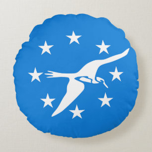 Rond Sierkussen met vlag van Corpus Christi USA Rond Kussen
