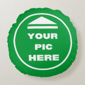 Rond Sierkussen - Uw Afbeelding toevoegen Rond Kussen (Voorkant)