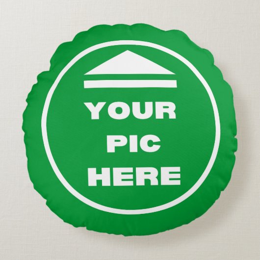 Rond Sierkussen - Uw Afbeelding toevoegen Rond Kussen (Voorkant)