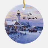 Rond speciaal vuurtoren, keramisch Ornament (Voorkant)