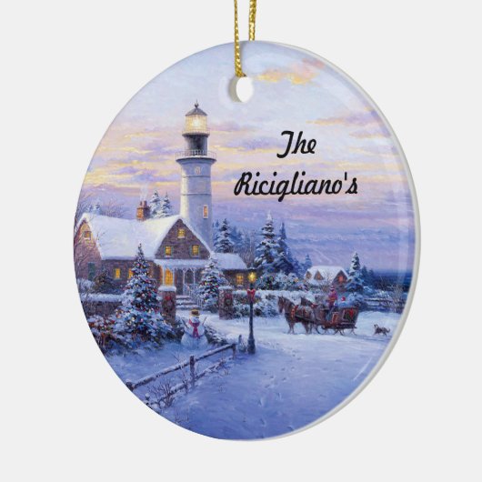 Rond speciaal vuurtoren, keramisch Ornament (Links)