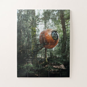ROND SPHERE TREEHOUSE TINY HOUSE JIGSAW PUZZZLE LEGPUZZEL