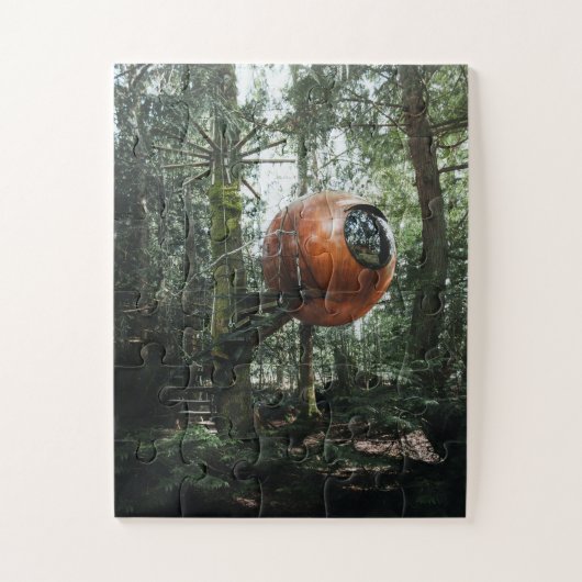 ROND SPHERE TREEHOUSE TINY HOUSE JIGSAW PUZZZLE LEGPUZZEL (Verticaal)