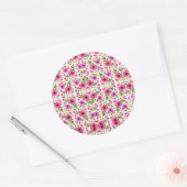Rond stickerontwerp met levendig roze ronde sticker (Envelop)